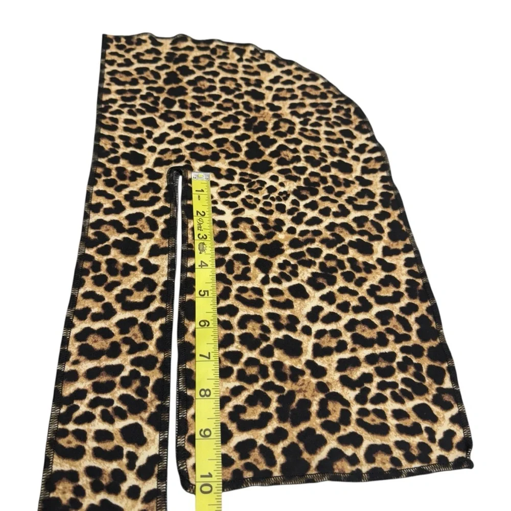 Animal Print Jersey Durag Long Tail Head Scarf Head Cap Cheetah Stretch Wave